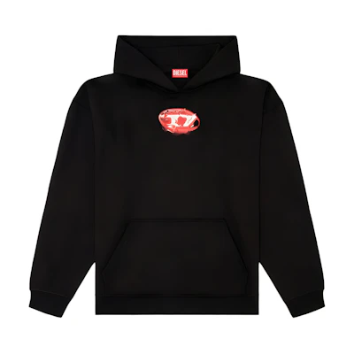 Diesel Black Graphic Print Pullover Hoodie A157240HAYT-9XX