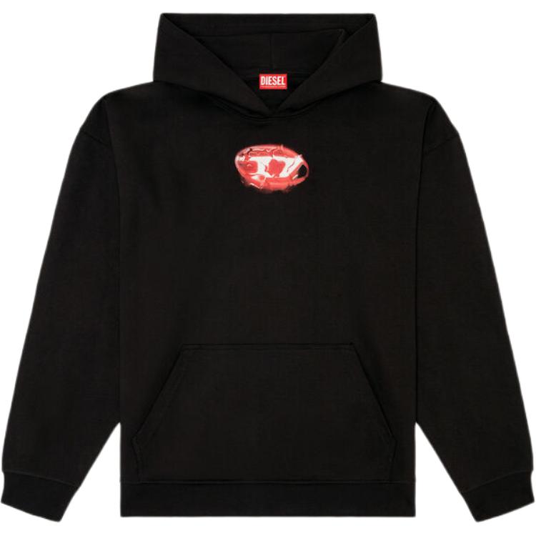 Order Diesel Black Graphic Print Pullover Hoodie A157240HAYT-9XX
