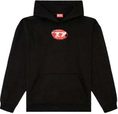 Diesel Black Graphic Print Pullover Hoodie A157240HAYT-9XX Order Diesel Black Graphic Print Pullover Hoodie A157240HAYT-9XX