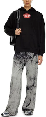 Diesel Black Graphic Print Pullover Hoodie A157240HAYT-9XX Lookbook Diesel Black Graphic Print Pullover Hoodie A157240HAYT-9XX