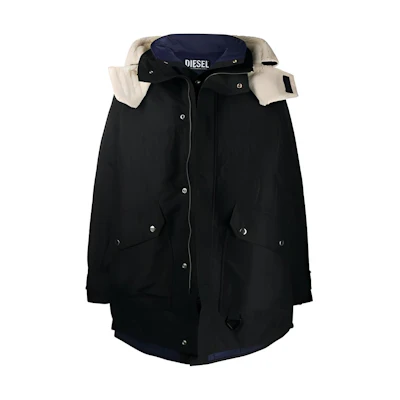 Diesel Black Hooded Long-Sleeve Jacket A005290LAZT9XX