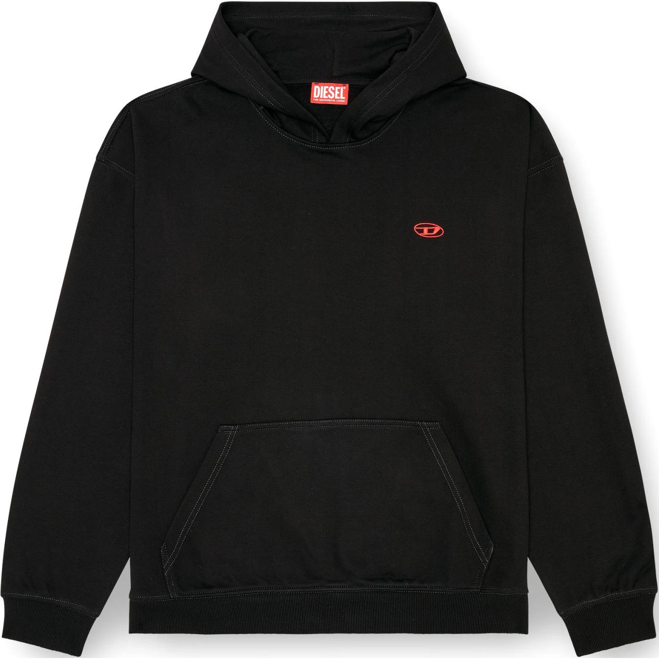 Diesel Black Hoodie Sweatshirt with Logo A157250HAYT-9XX
