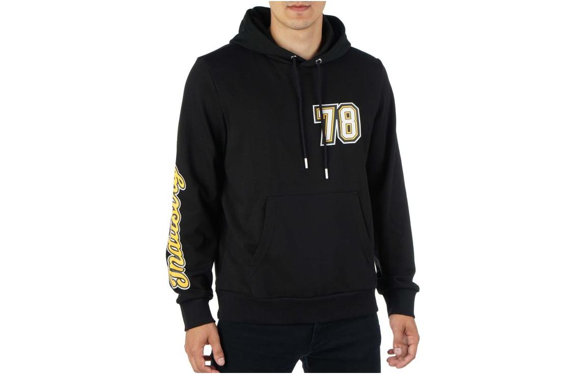 Diesel Black Hoodie with Alphanumeric Print Long Sleeves A033690HAYT-9XX
