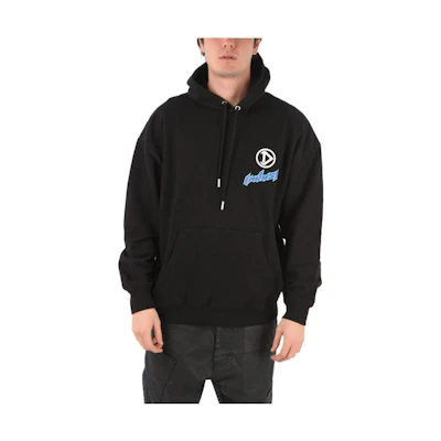 Diesel Black Hoodie with Back Graphic Print A023060TAZM9XX