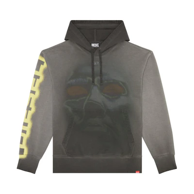 Diesel Black Hoodie with Character Letter Print A107200AJAP-900