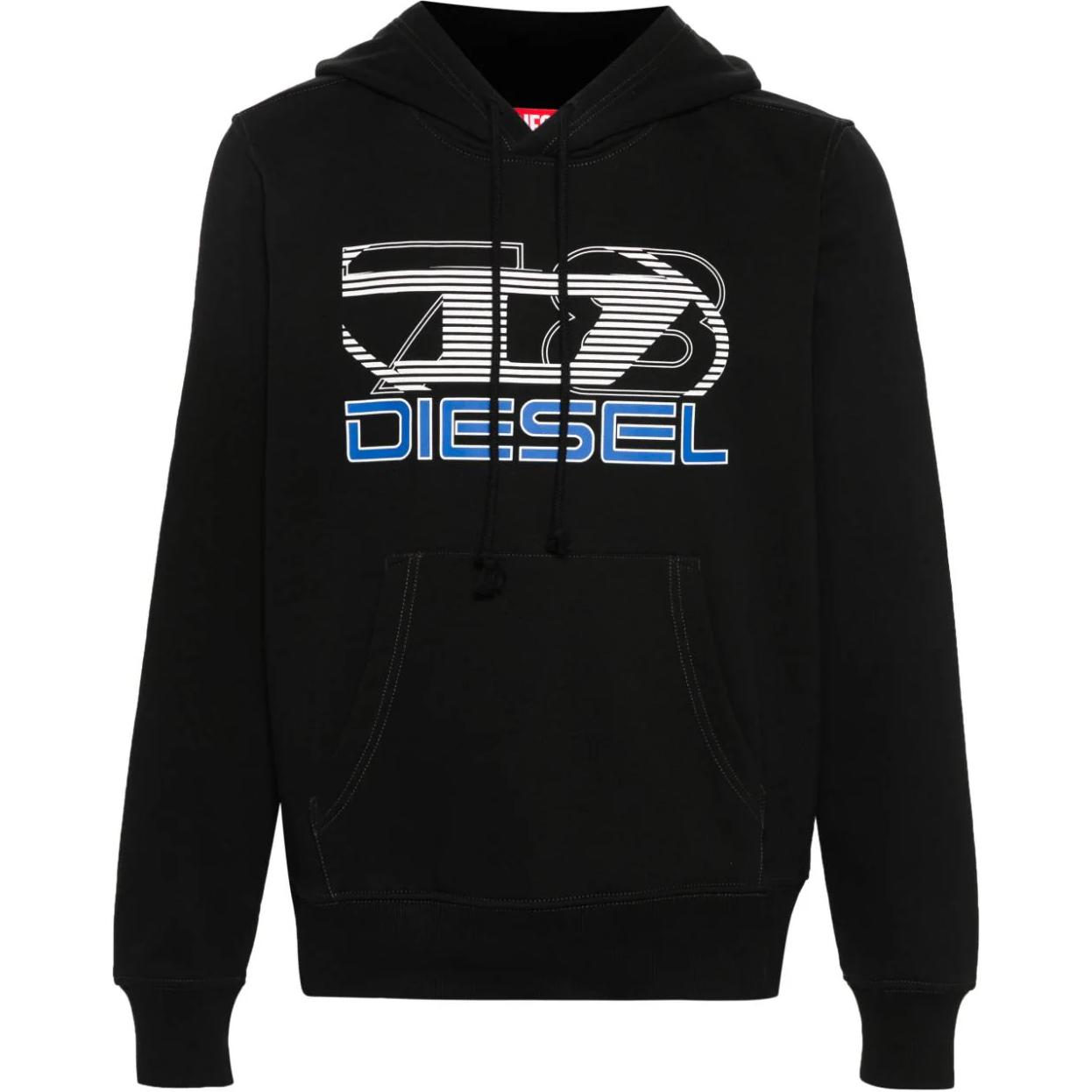 Diesel Black Hoodie with Letter Logo Design A125160HAYT-9XX