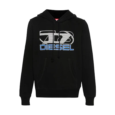 Diesel Black Hoodie with Letter Logo Design A125160HAYT-9XX