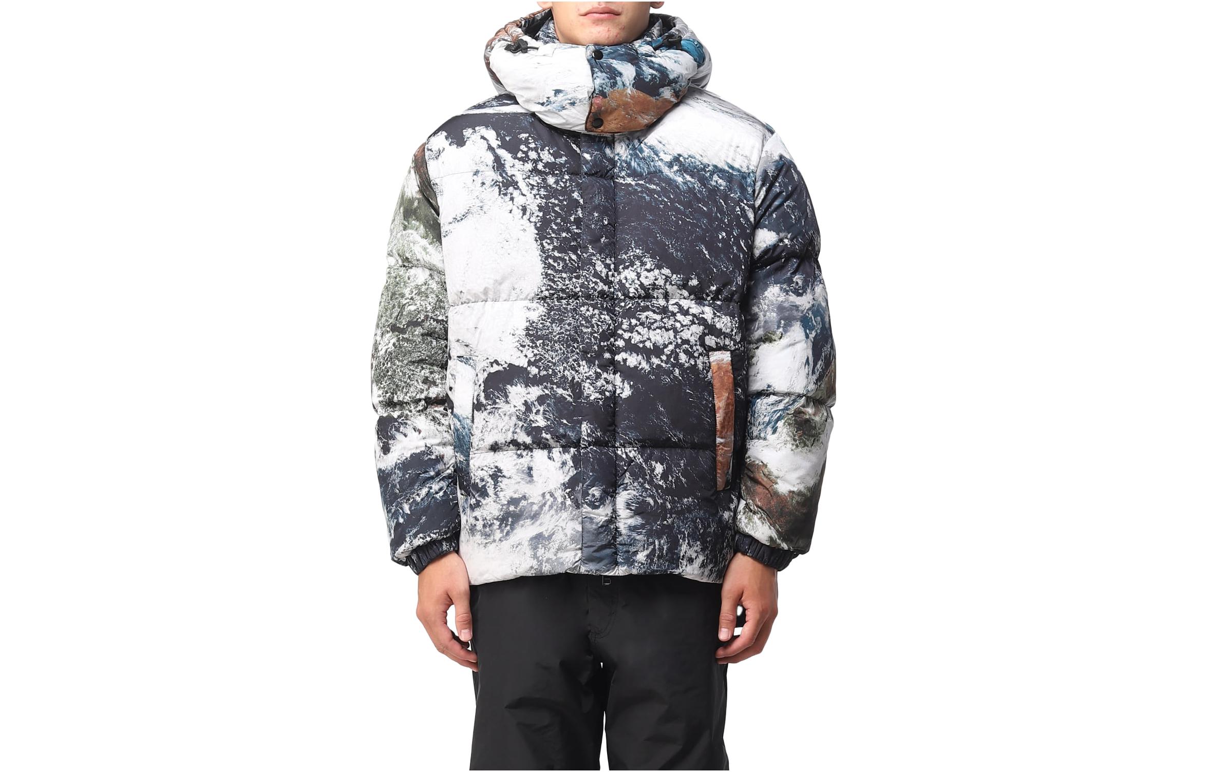 Diesel Black Landscape Print Hooded Jacket Long Sleeve A110130LHAGW-9XXA