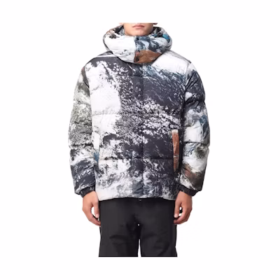 Diesel Black Landscape Print Hooded Jacket Long Sleeve A110130LHAGW-9XXA