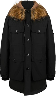 Diesel Black Mid-Length Jacket with Faux Fur Collar A062840IDAPW-9XX Order Diesel Black Mid-Length Jacket with Faux Fur Collar A062840IDAPW-9XX