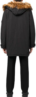 Diesel Black Mid-Length Jacket with Faux Fur Collar A062840IDAPW-9XX Shop Diesel Black Mid-Length Jacket with Faux Fur Collar A062840IDAPW-9XX