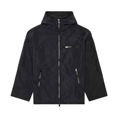 Diesel Black Oval D Logo Hoodie Jacket A114310TFAL-9XX