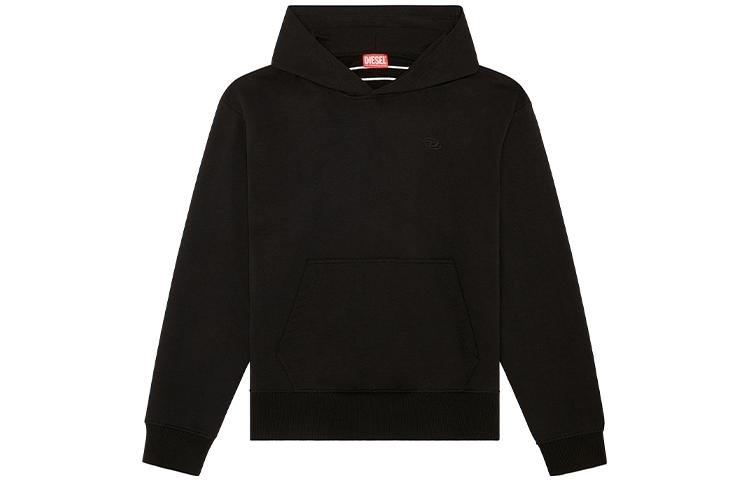 Diesel Black Oversized Casual Hoodie Long Sleeve Sweatshirt A113040GYCJ