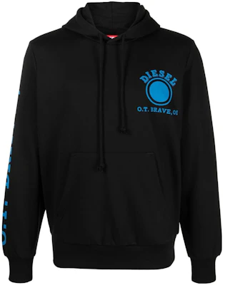 Diesel Black Printed Pullover Hoodie with Long Sleeves A110610HAYT-BLACK Buy Diesel Black Printed Pullover Hoodie with Long Sleeves A110610HAYT-BLACK