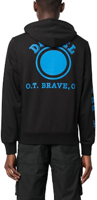 Diesel Black Printed Pullover Hoodie with Long Sleeves A110610HAYT-BLACK Purchase Diesel Black Printed Pullover Hoodie with Long Sleeves A110610HAYT-BLACK