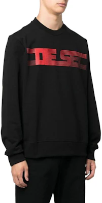 Diesel Black Pullover Cotton Sweatshirt with Logo Graphic Print A064900GRAC9XX Shop Diesel Black Pullover Cotton Sweatshirt with Logo Graphic Print A064900GRAC9XX