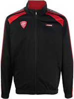 Diesel Black Red Striped Collar Zip Patch Sports Jacket A058200NEAF900 Diesel Black Red Striped Collar Zip Patch Sports Jacket A058200NEAF900