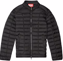 Diesel Black Relaxed Zip-Up Solid Long Sleeve Jacket A147190BHAZ-9XX Diesel Black Relaxed Zip-Up Solid Long Sleeve Jacket A147190BHAZ-9XX