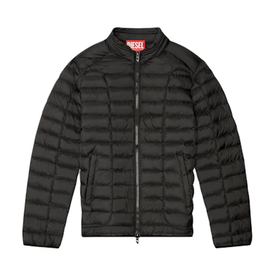 Diesel Black Relaxed Zip-Up Solid Long Sleeve Jacket A147190BHAZ-9XX