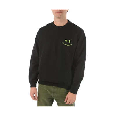 Diesel Black Smiley Letter Print Crewneck Long-Sleeve Sweatshirt A011530SBAC9XX