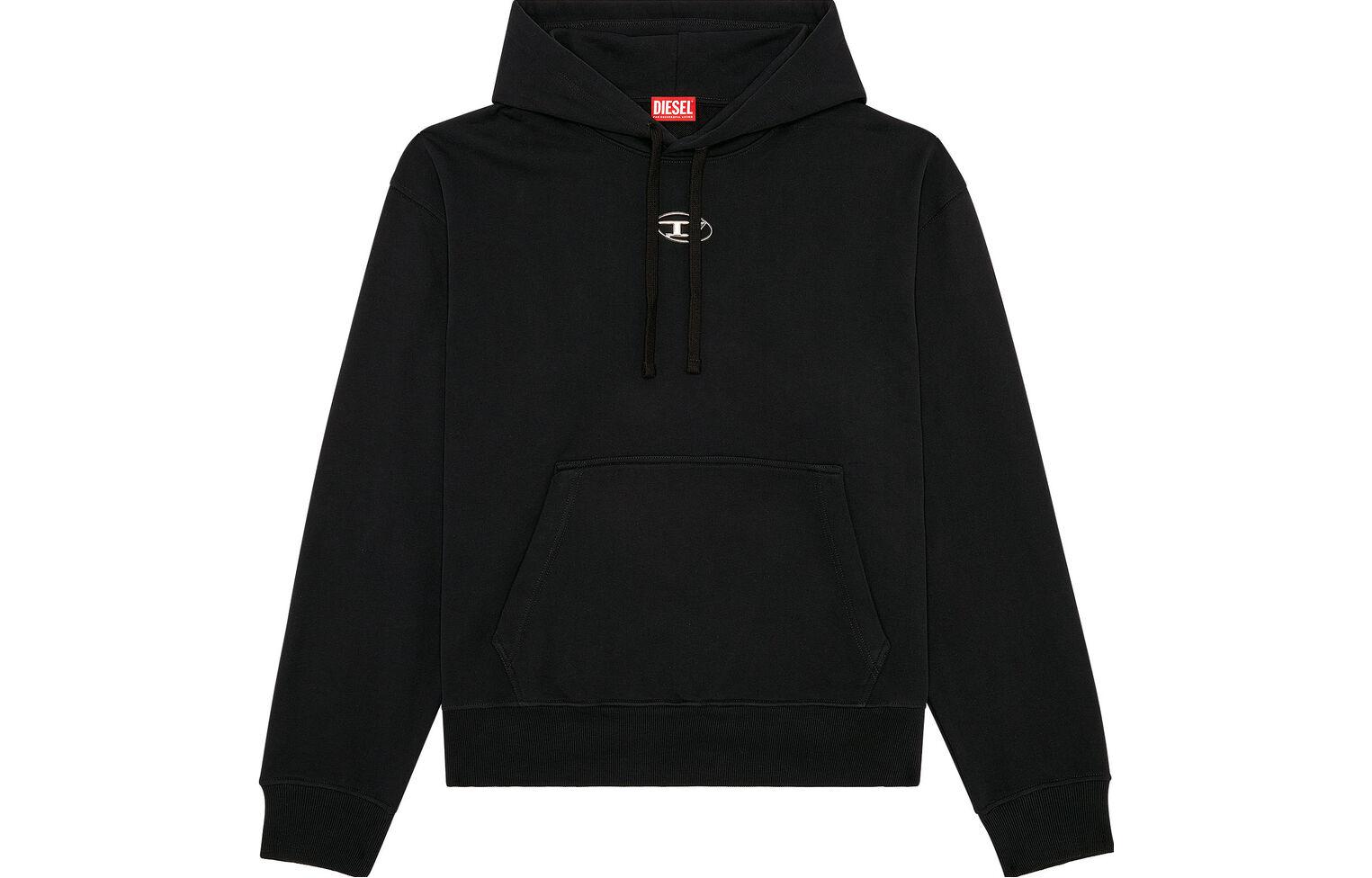 Diesel Black Solid Logo Pullover Sweatshirt A098560IAJH