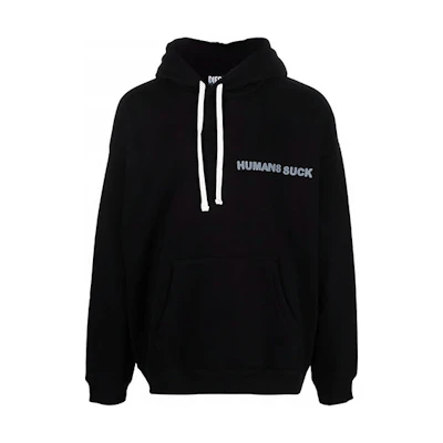 Diesel Black Solid Slogan Print Hoodie for Men A032830GCABS-9XX