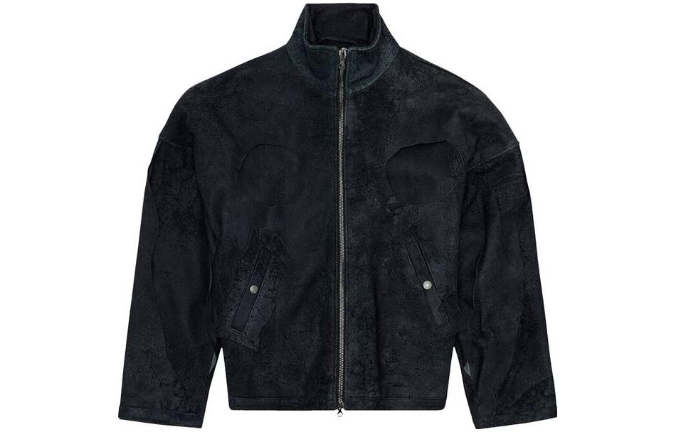 Diesel Black Solid Stand Collar Zip-Up Jacket A11619-0CNAK-9XX