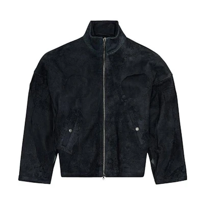 Diesel Black Solid Stand Collar Zip-Up Jacket A11619-0CNAK-9XX