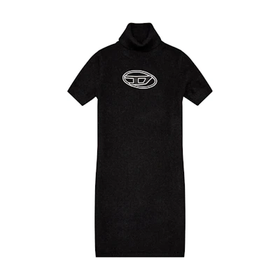 DIESEL Black Solid Y2K Casual Short Sleeve Dress A126130KCAE-9XX