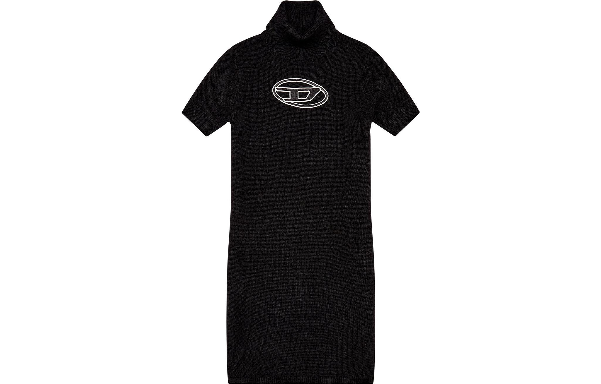 Order DIESEL Black Solid Y2K Casual Short Sleeve Dress A126130KCAE-9XX
