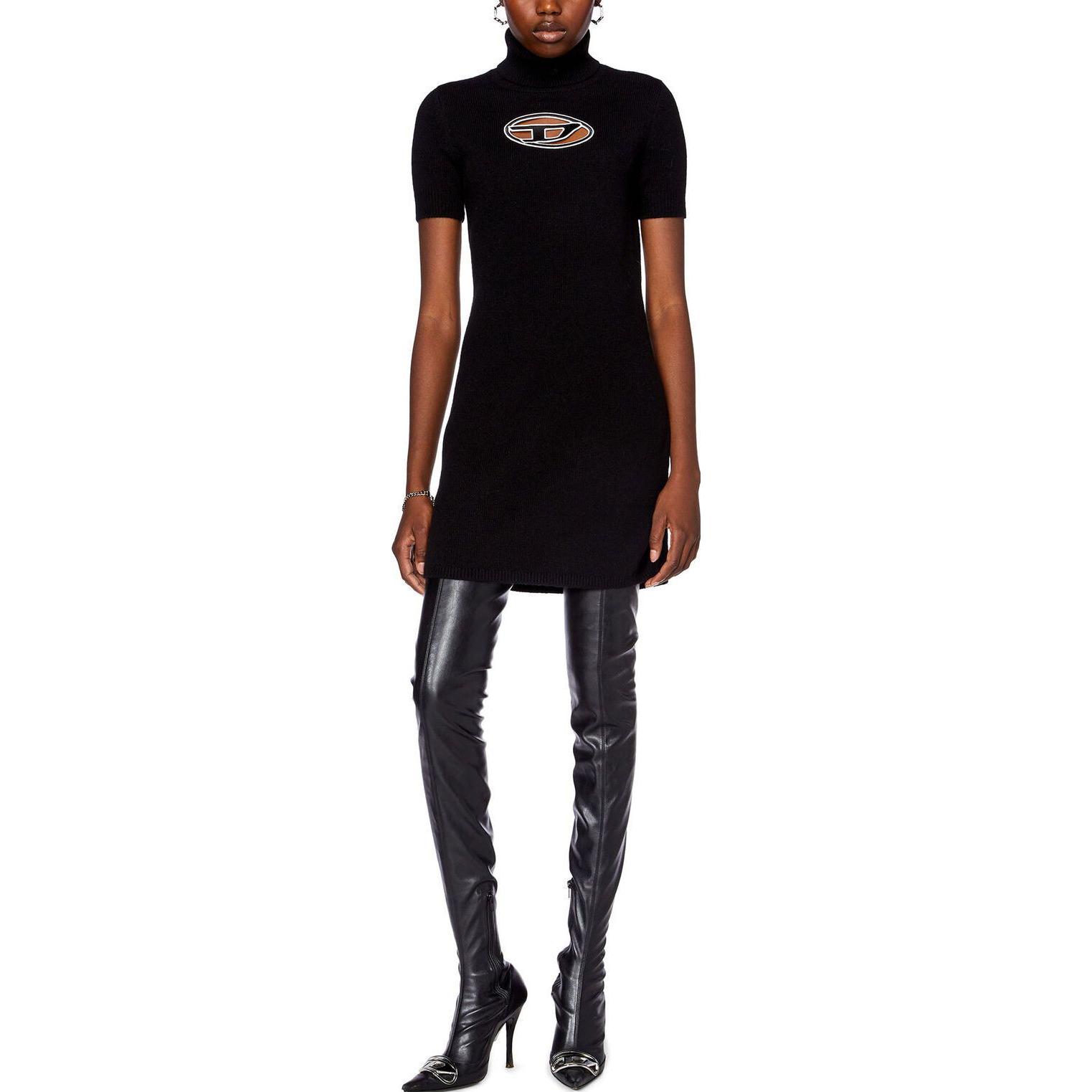 Lookbook DIESEL Black Solid Y2K Casual Short Sleeve Dress A126130KCAE-9XX