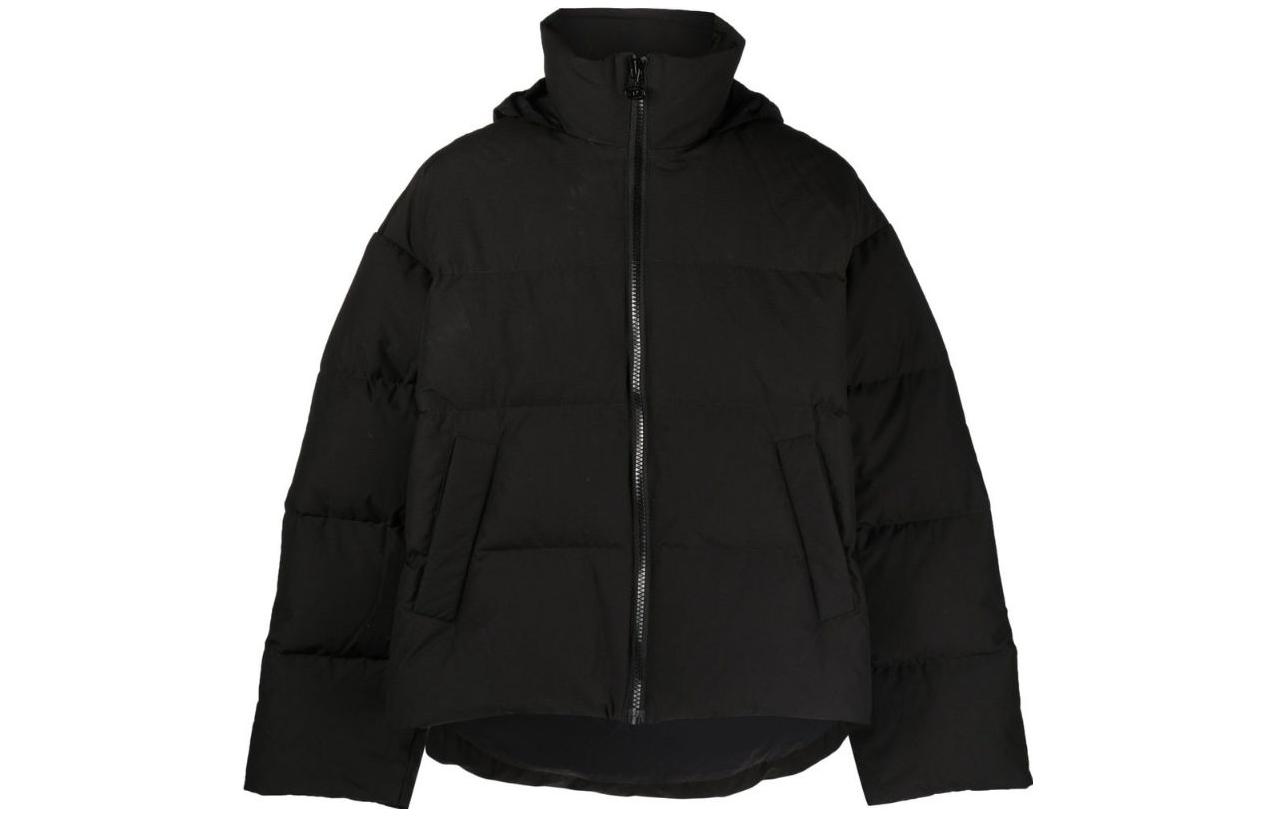 Diesel Black Solid Zip-Up High Neck Jacket Long Sleeve A088050BJAJ9XX