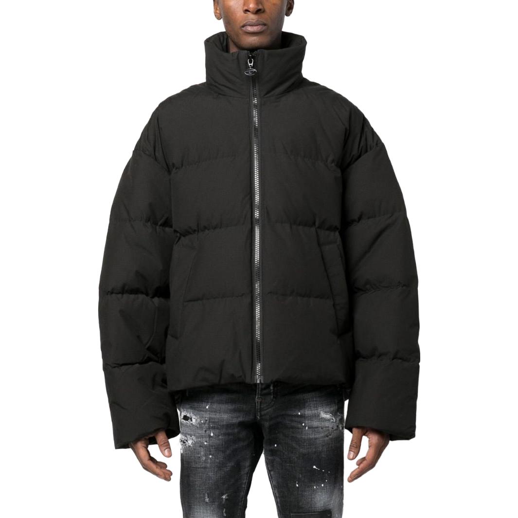 Diesel Black Solid Zip-Up High Neck Jacket Long Sleeve A088050BJAJ9XX 圖 3