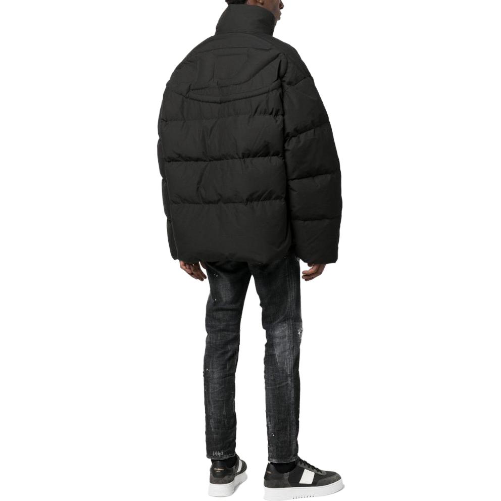 Diesel Black Solid Zip-Up High Neck Jacket Long Sleeve A088050BJAJ9XX 圖 4