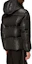 Shop Diesel Black Vintage Hooded Puffer Jacket with Solid Print Design A104890DNAU-9XX