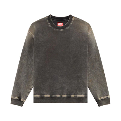 Diesel Black Washed Oversized Pullover Long-Sleeve Sweatshirt A12527068HT-02