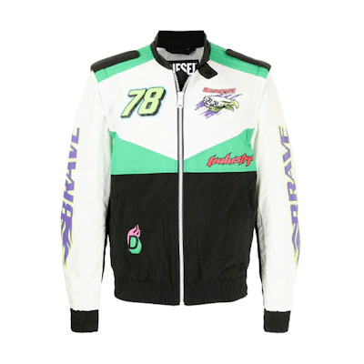 Diesel Black White Colorblock Zip Jacket A021510HAWR9XXA