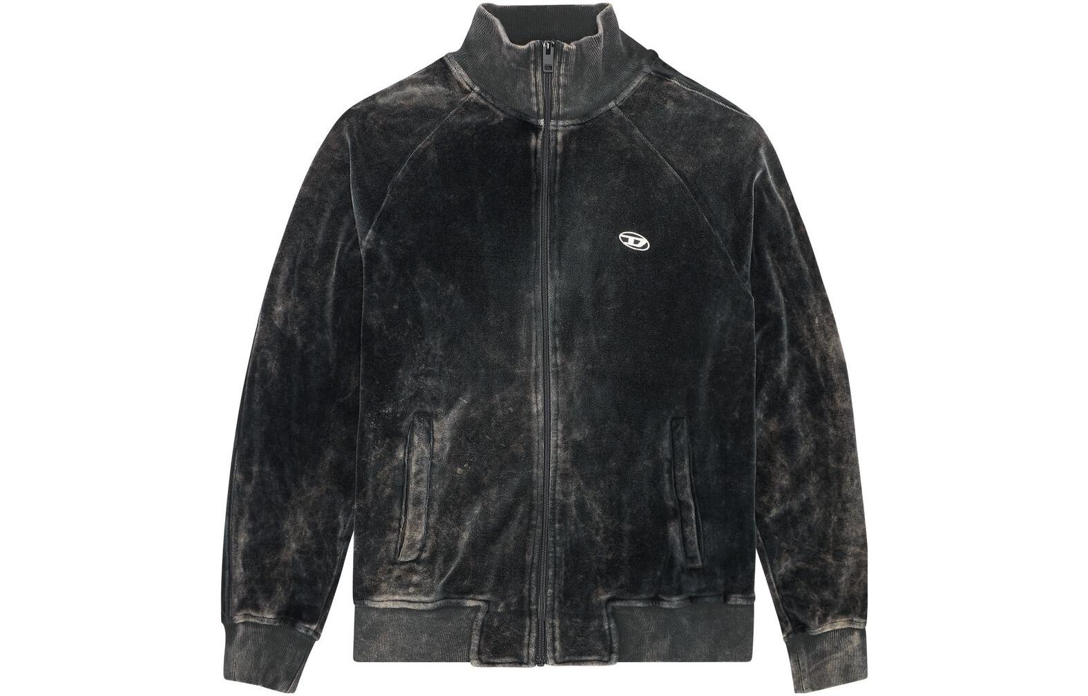 Diesel Black Zip-Up Raglan Sleeve Jacket A112890BVFS-900