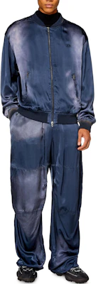 Diesel Blue Bleached Spray Colorblock Baseball Collar Zip Jacket A128140QIAN-81E Purchase Diesel Blue Bleached Spray Colorblock Baseball Collar Zip Jacket A128140QIAN-81E