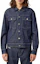 Shop Diesel Blue Button-Up Multi-Pocket Denim Jacket Long Sleeve Outerwear A0350609B28