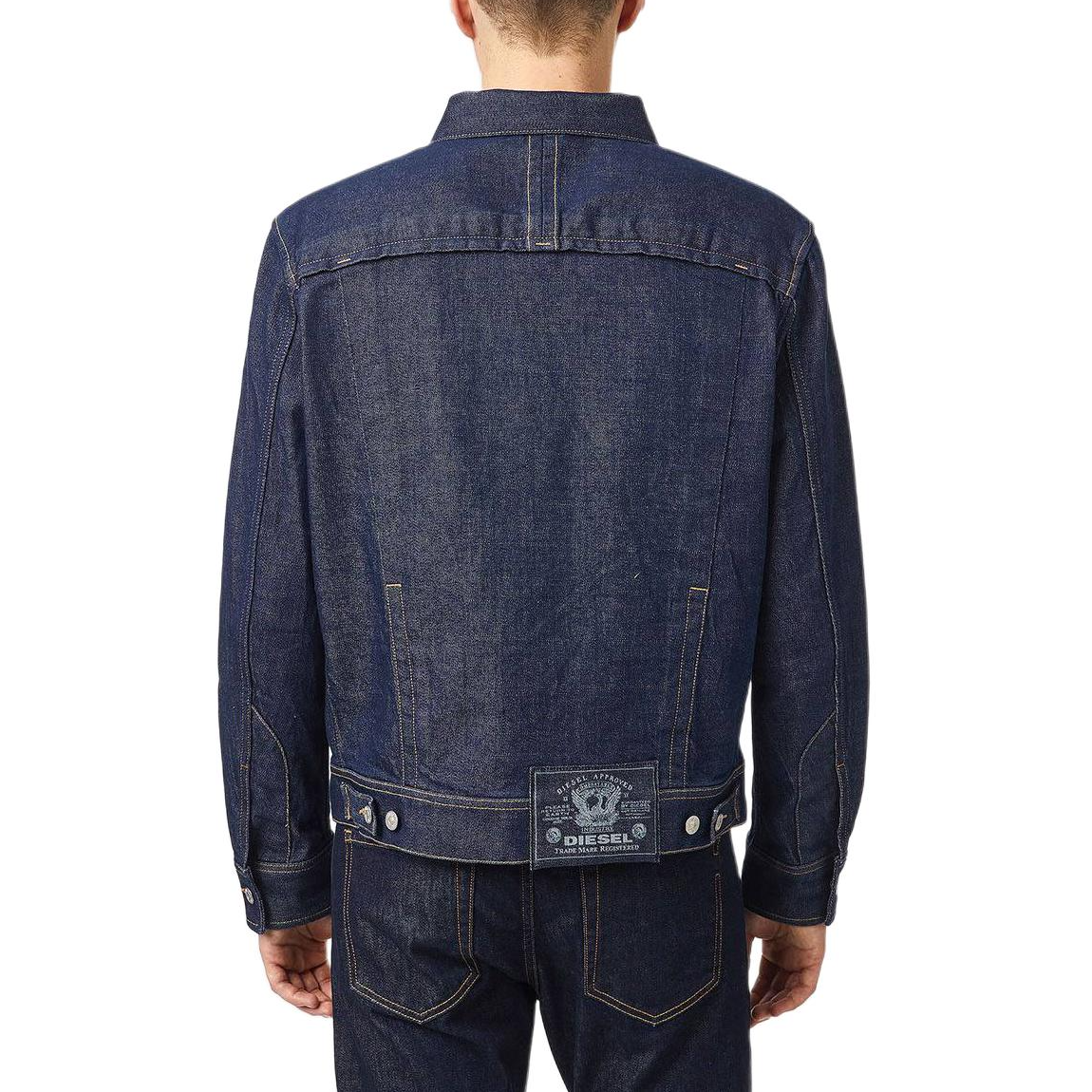 Details for Diesel Blue Button-Up Multi-Pocket Denim Jacket Long Sleeve Outerwear A0350609B28