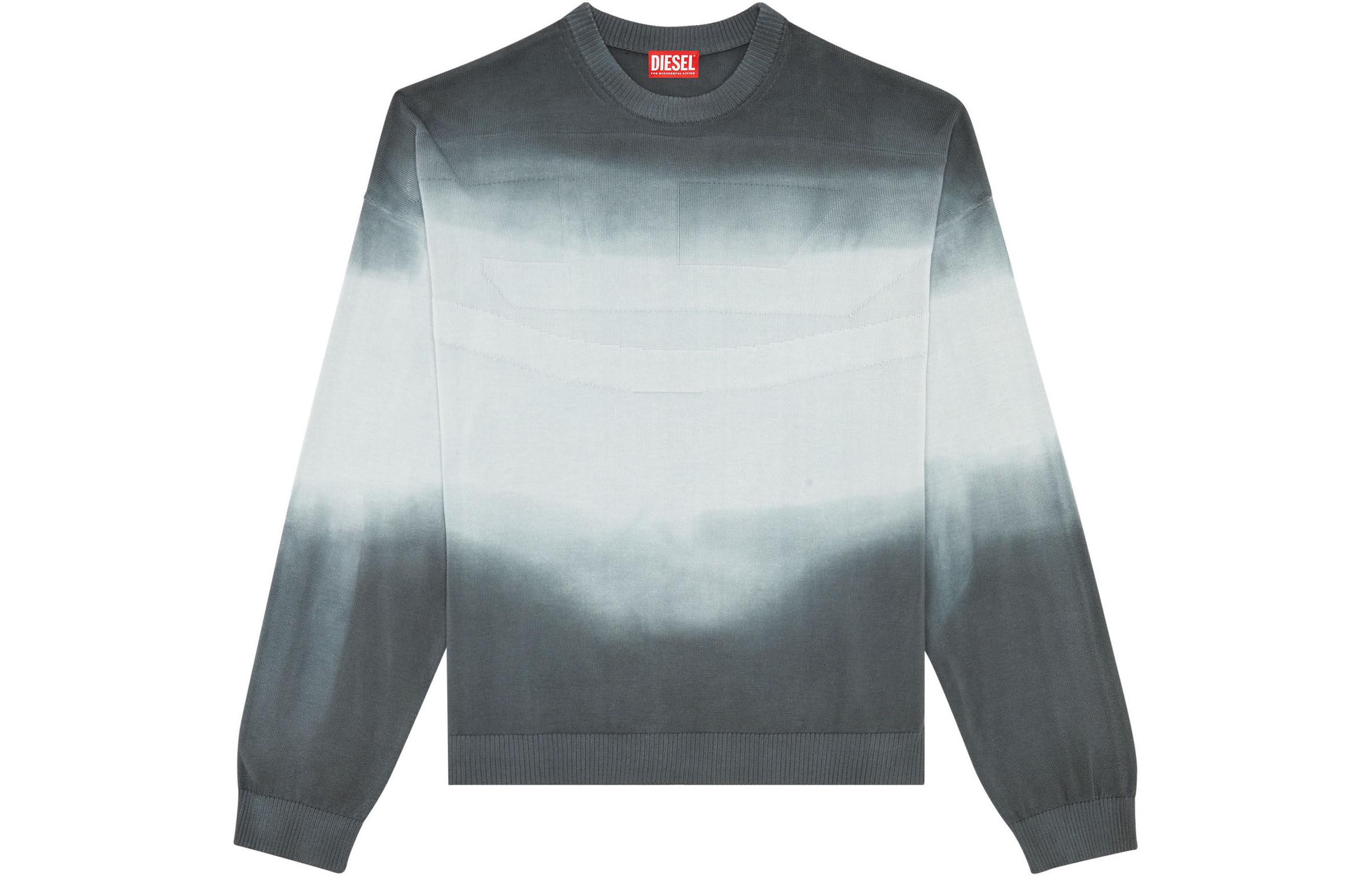 Diesel Blue Gradient Oval-D Logo Long Sleeve Crewneck Sweatshirt A124600GHAM-900