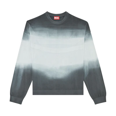 Diesel Blue Gradient Oval-D Logo Long Sleeve Crewneck Sweatshirt A124600GHAM-900