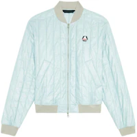 Diesel Blue Quilted Letter Print Bomber Jacket with Zip and Baseball Collar A084460LYKT-9BL Diesel Blue Quilted Letter Print Bomber Jacket with Zip and Baseball Collar A084460LYKT-9BL