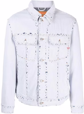 Diesel 藍色復古單排扣翻領外套 A10876007R5-BLUE Buy Diesel 藍色復古單排扣翻領外套 A10876007R5-BLUE