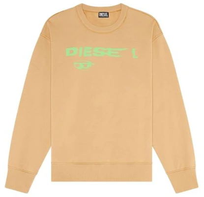 Diesel Brown Crewneck Long-Sleeve Sweatshirt with Letter Print A090210EJAB-7CC Buy Diesel Brown Crewneck Long-Sleeve Sweatshirt with Letter Print A090210EJAB-7CC