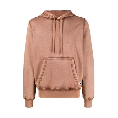 Diesel Brown Hoodie with Logo Patch Decoration A037760WBBG7BP