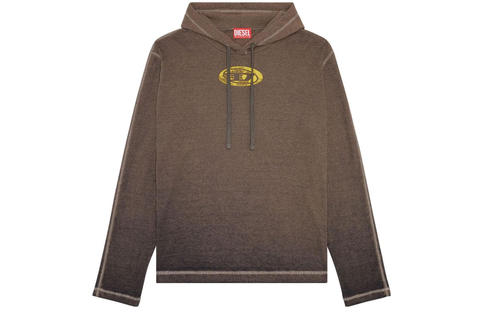 Diesel Brown Hoodie with Logo Print A104230CKAA-9CMA