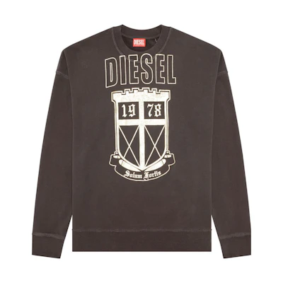 Diesel Brown Long-Sleeve Sweatshirt with Logo Print Design A114420AMDN-93RA