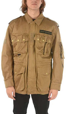 Diesel Brown Long-Sleeve Zip Jacket with Solid Design and Utility Pockets A026780BEAY79R Buy Diesel Brown Long-Sleeve Zip Jacket with Solid Design and Utility Pockets A026780BEAY79R